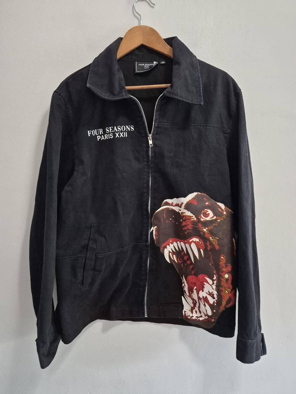 Four Seasons Paris Rottweiler Zip Up Jacket Clout is Helluva Drug Size Medium